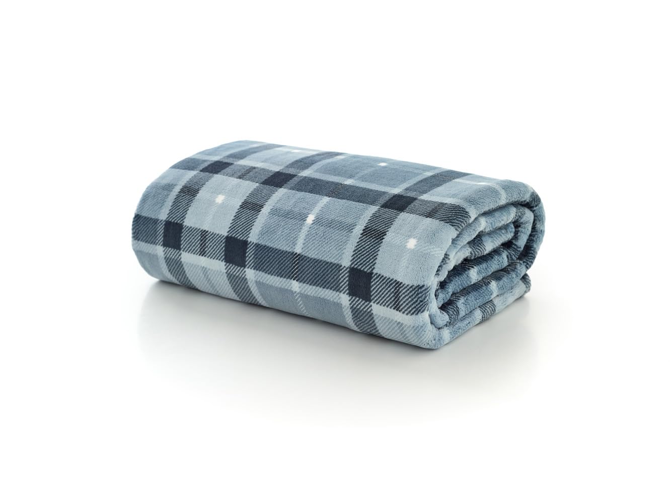 The Lyndon Company Navy Pheasant Check Throw Blanket 140X180cm Soft 100% Polyester Fleece Sofa & Bed Throw Warm Cosy Autumn/Winter Home Decor Designed And Developed In Great Britain