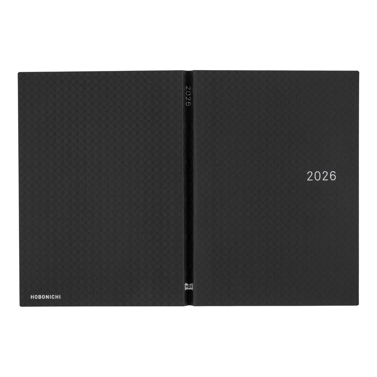 Hobonichi Techo HON A5 2026 - Serie di carta: Black Gingham (inglese, pianificatore di inizio gennaio)