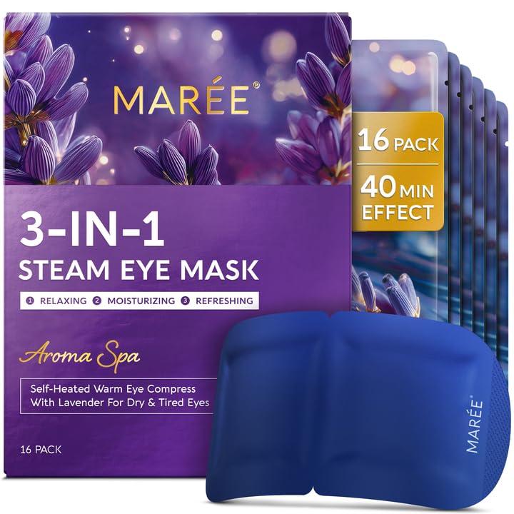MAREE Steam Eye Mask — 3-in-1 Heated Eye Mask...