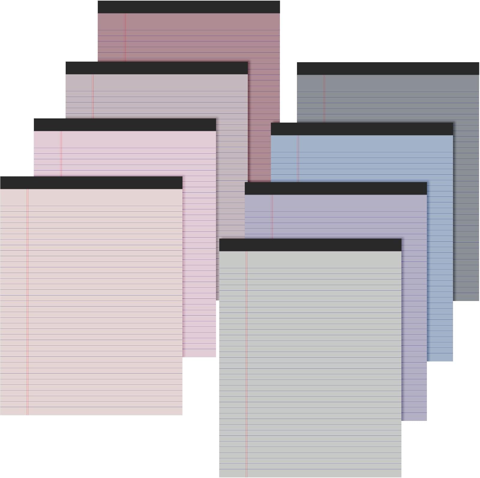 Lincia 12 Pcs Colored Legal Pad Writing Pads 8.5 x 11 Inch