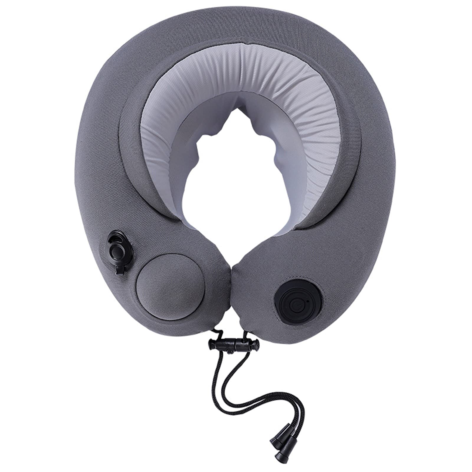 Cuscino da Viaggio per Collo Shiatsu E Supporto per Il Collo Impastato in Memory Foam A Forma di U Senza Fili, Utilizzato per Alleviare Il Dolore, Adatto per Viaggi in Aereo, Treno, Auto,Grigio