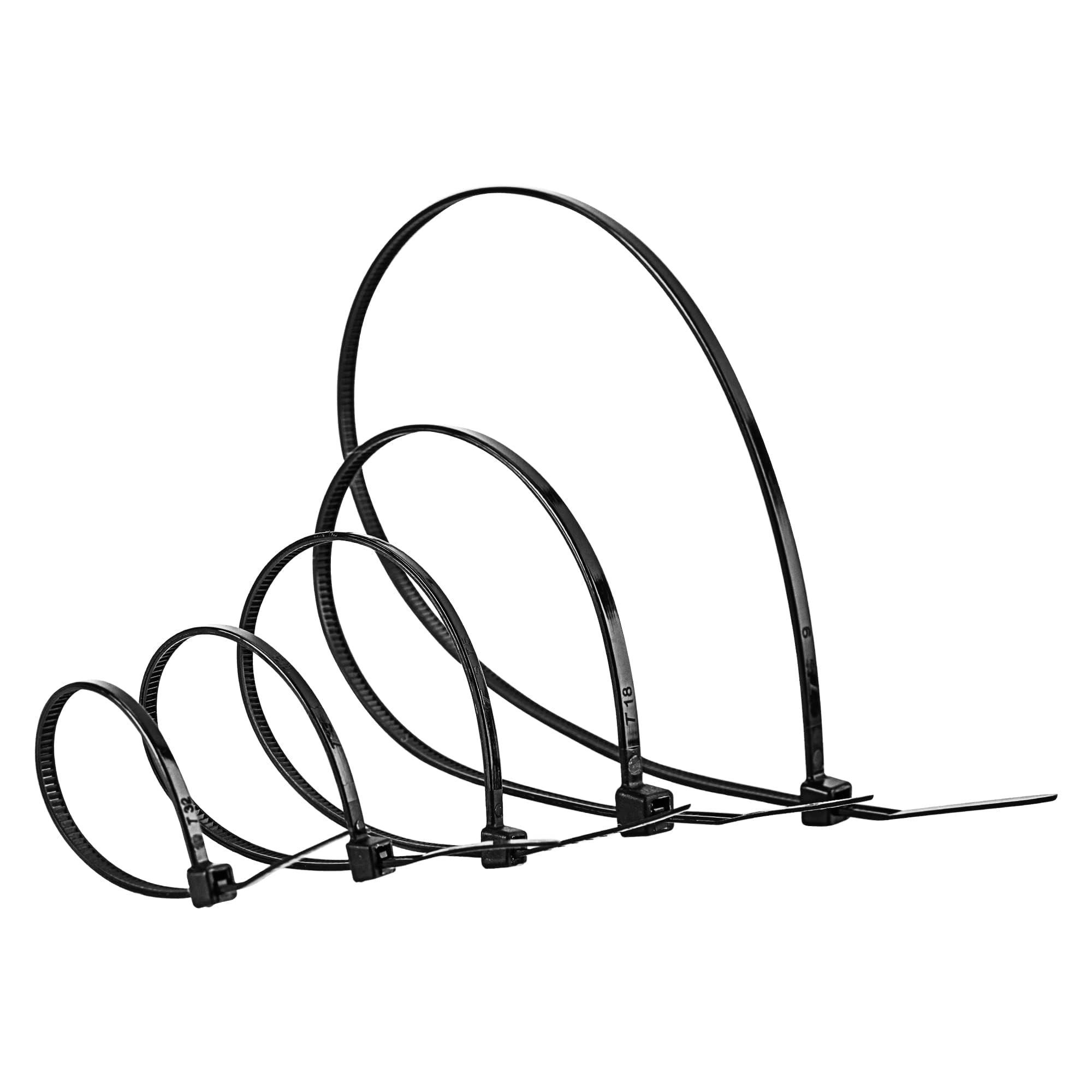 Amazon Basics Fascette stringicavo regolabili, gestione cavi, 100-300 mm, 500 unità, nero
