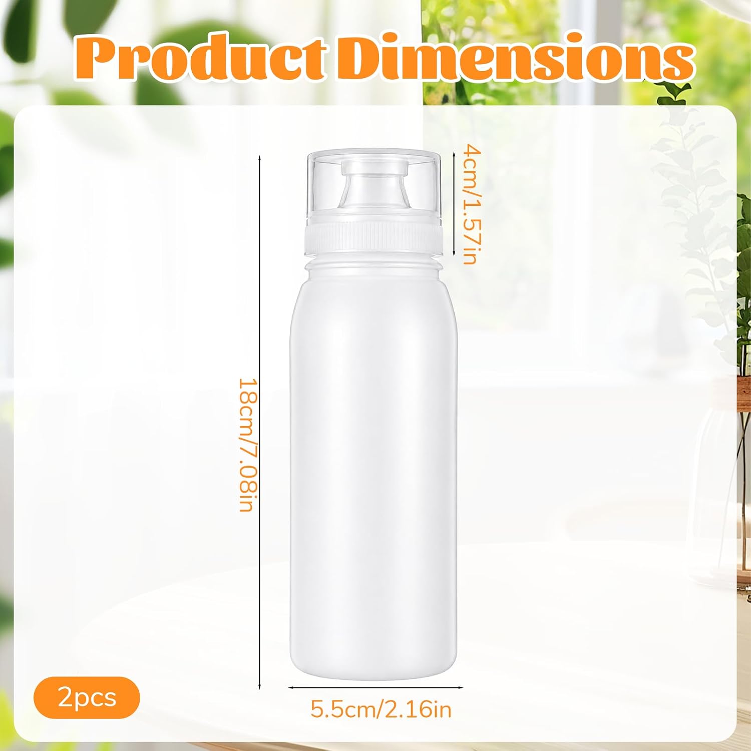 2 Pcs Sauce Bottles Leak Proof Refillable Condiment Container