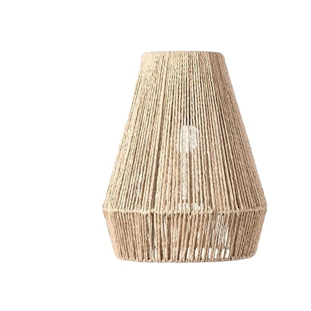 Luxemetals Apricot Woven Rattan Pendant Light Shade For Kitchen, Dining Room, And Hallway(Apricot)