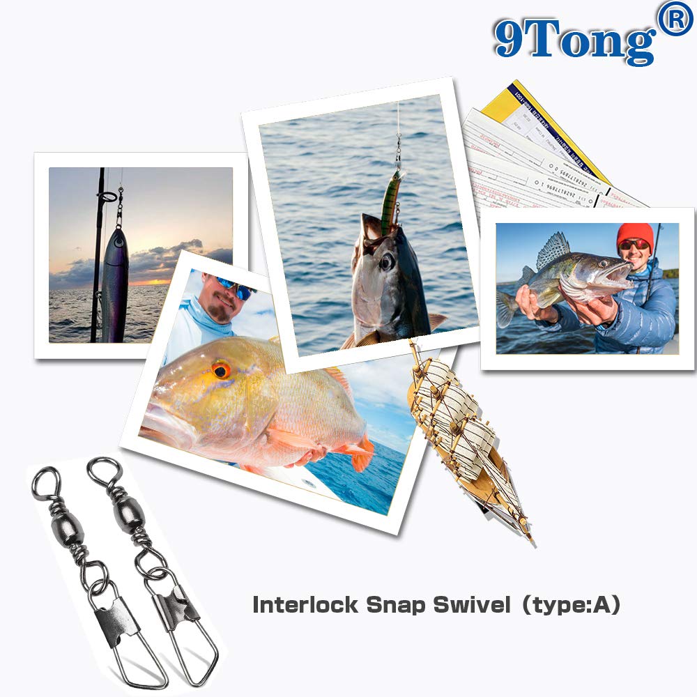 Acciaio inossidabile girevole Acqua salata Molta forza Pesca a scatto Connettore linea barilotto Girelle da pesca barile Snap di sicurezza Attrezzatura da pesca