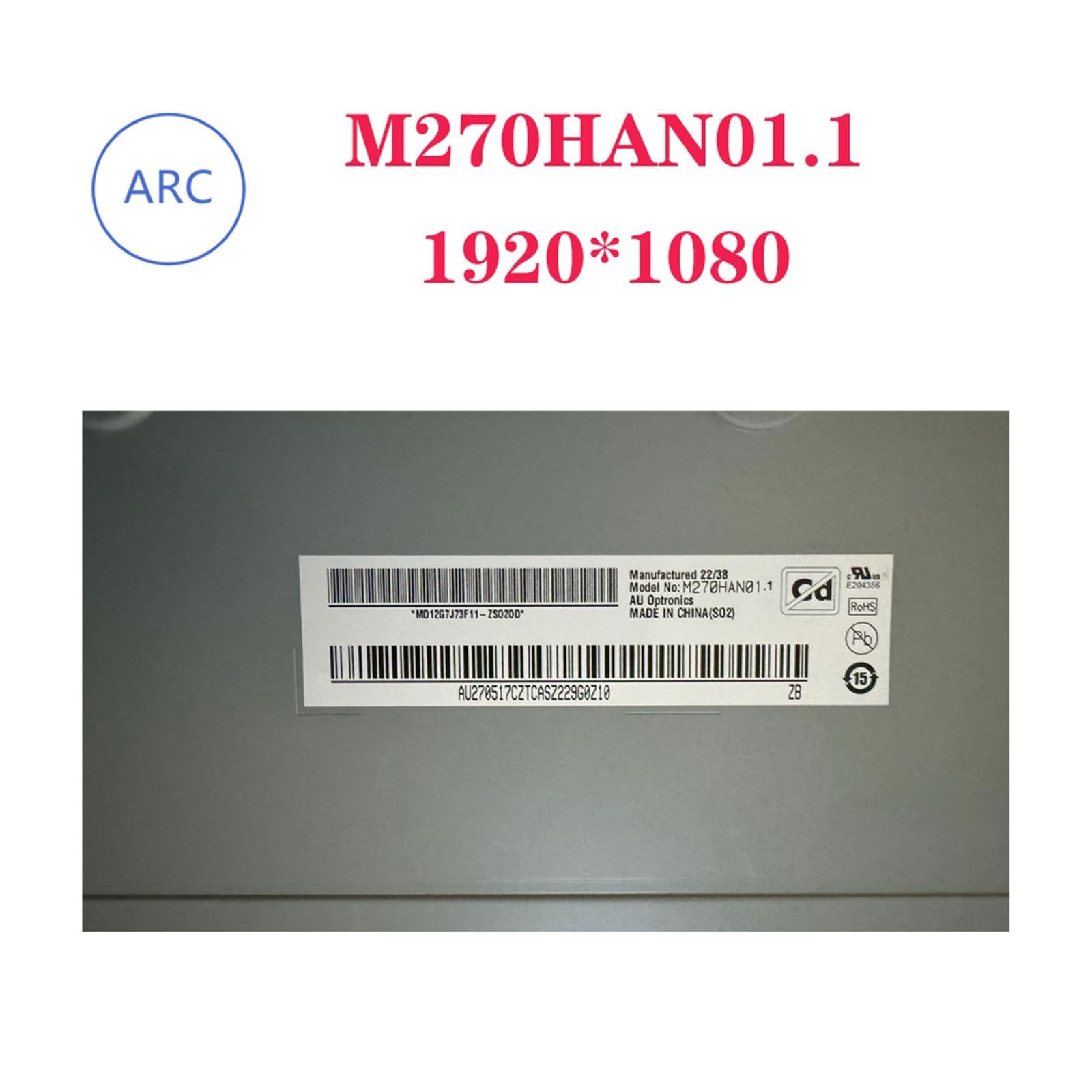Schermo LCD da 27", M270HAN01.1, IPS FHD 1920×1080 non touch