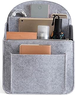 Backpack Organizer Insert Small Bag Divider Shoulder Bag Handbag Felt Insert Pocket Large Rucksack Lady Purse Insert Bag-Light Gray-S