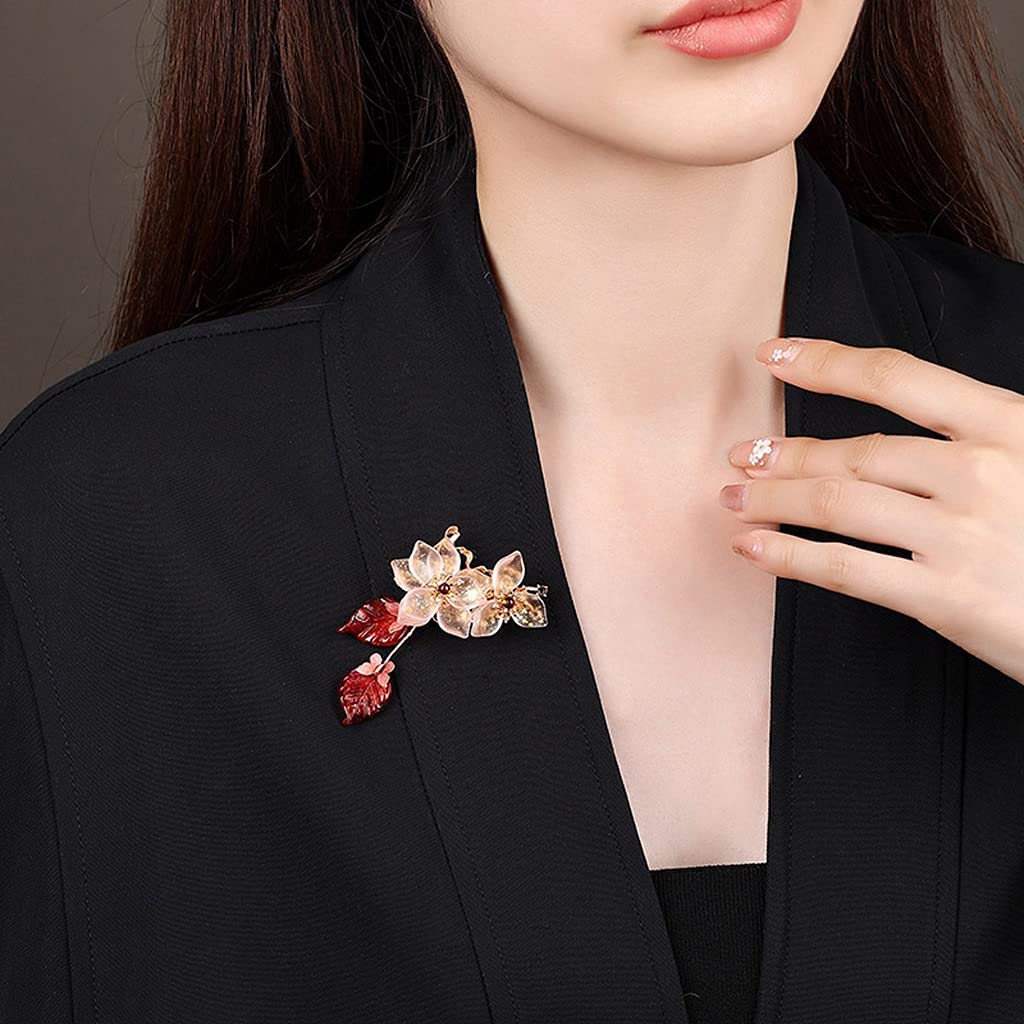 Rozen broche elegante vintage bloem hoogglans imitatie parel ketting hoed sjaal sjaal kopen vanaf een prijs van 2.67