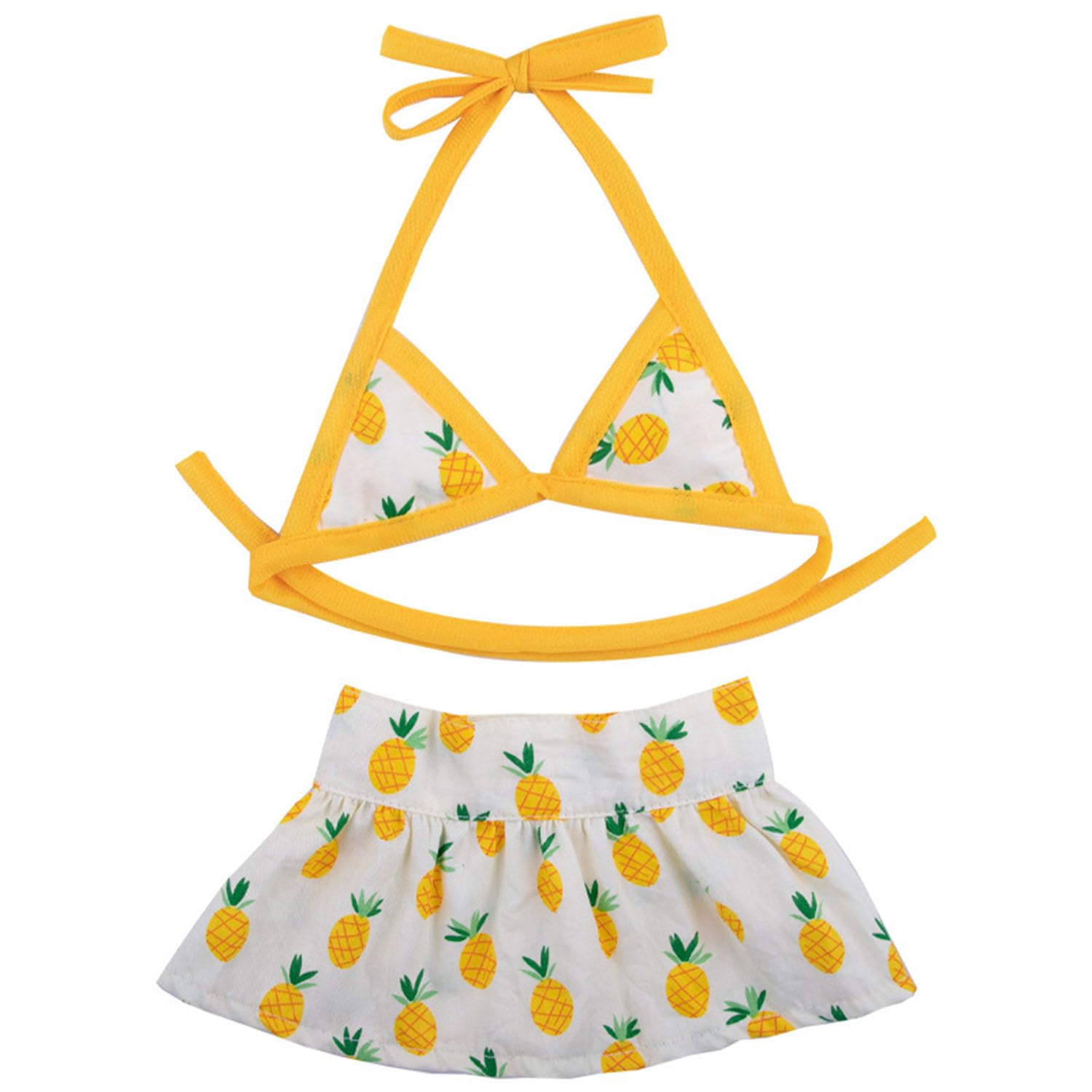 Dog Bikini Swimsuit Summer Puppy Bathing Dress Beach Clothes Cat Costume for Puppy Dog Cat Pineapple XS