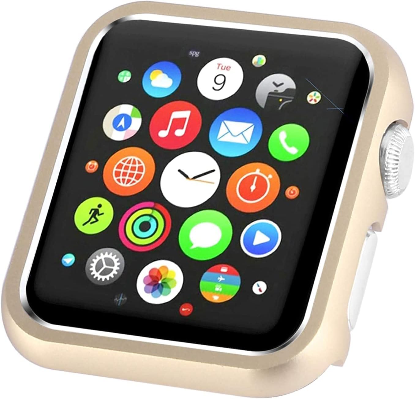 Leotop Compatible with Apple Watch Case 49mm, Compatible iWatch Bumper Metal Protective Cover Aluminum Frame Bling Shiny Protector Compatible Apple