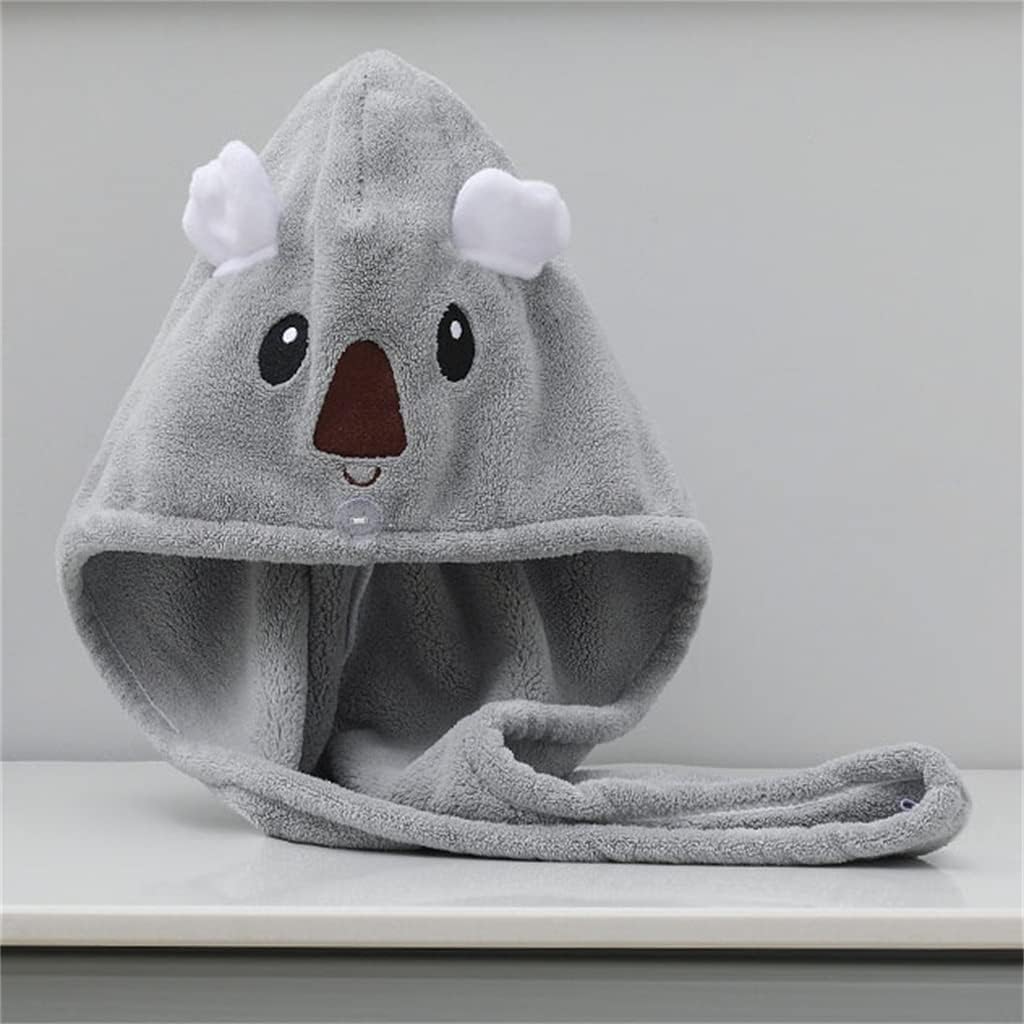 Hair Drying Cap Strong Absorbent Cartoon Quick Dry Wipe Towel Thicken Headscarf(C)
