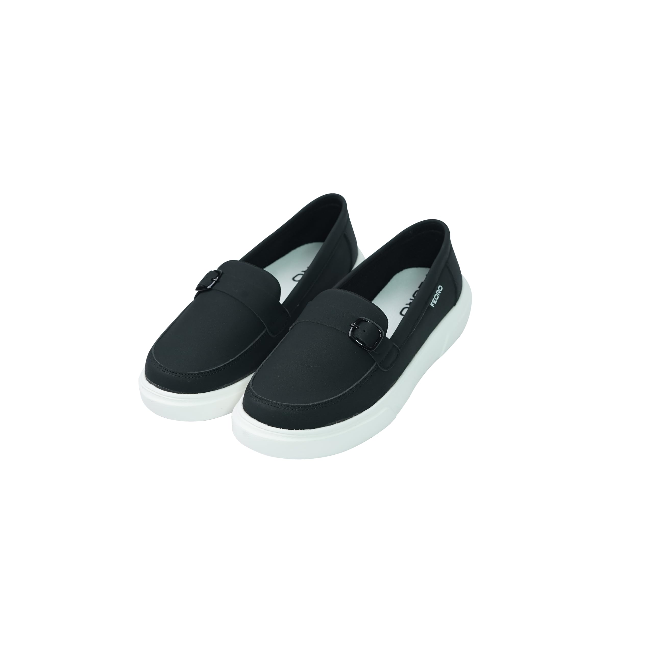 Feoro Ballerina Women's Slip-On Loafers with Buckle-image-38