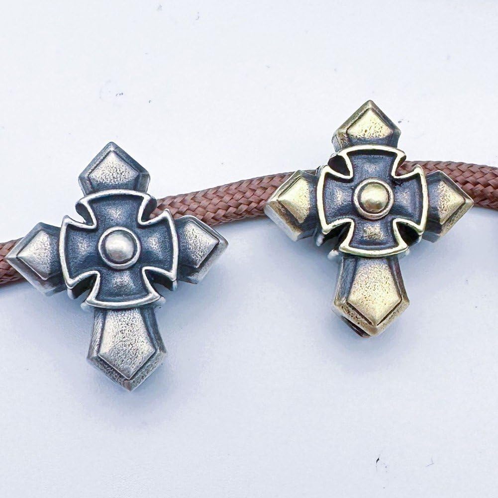 Smycz Paracord Nóż Wisiorek Krucyfiks Mosiądz Krucyfiks Wisiorek Krzyż Paracord Nóż Brelok Parasol Lina Zawieszki DIY Paracord Charms