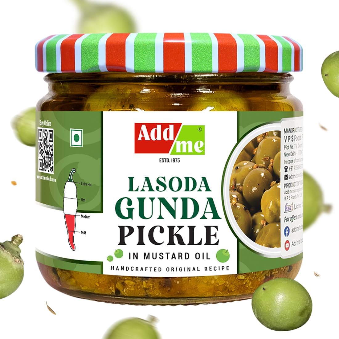 Add me Rajasthani Lasoda Gunda Pickle 300gm | Homemade lasoda ka achar in mustard oil | Natural & tasty lasoda pickle | lasode ka achar in Glass Jar