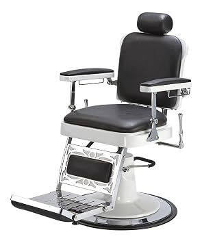 Pibbs 663 Master Vintage Barber Chair with Hydraulic Base White