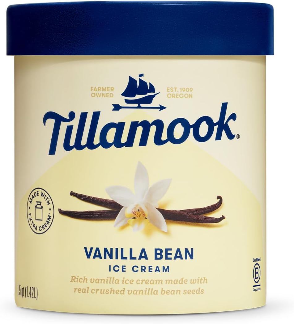 Tillamook Vanilla Bean Ice Cream, 48oz