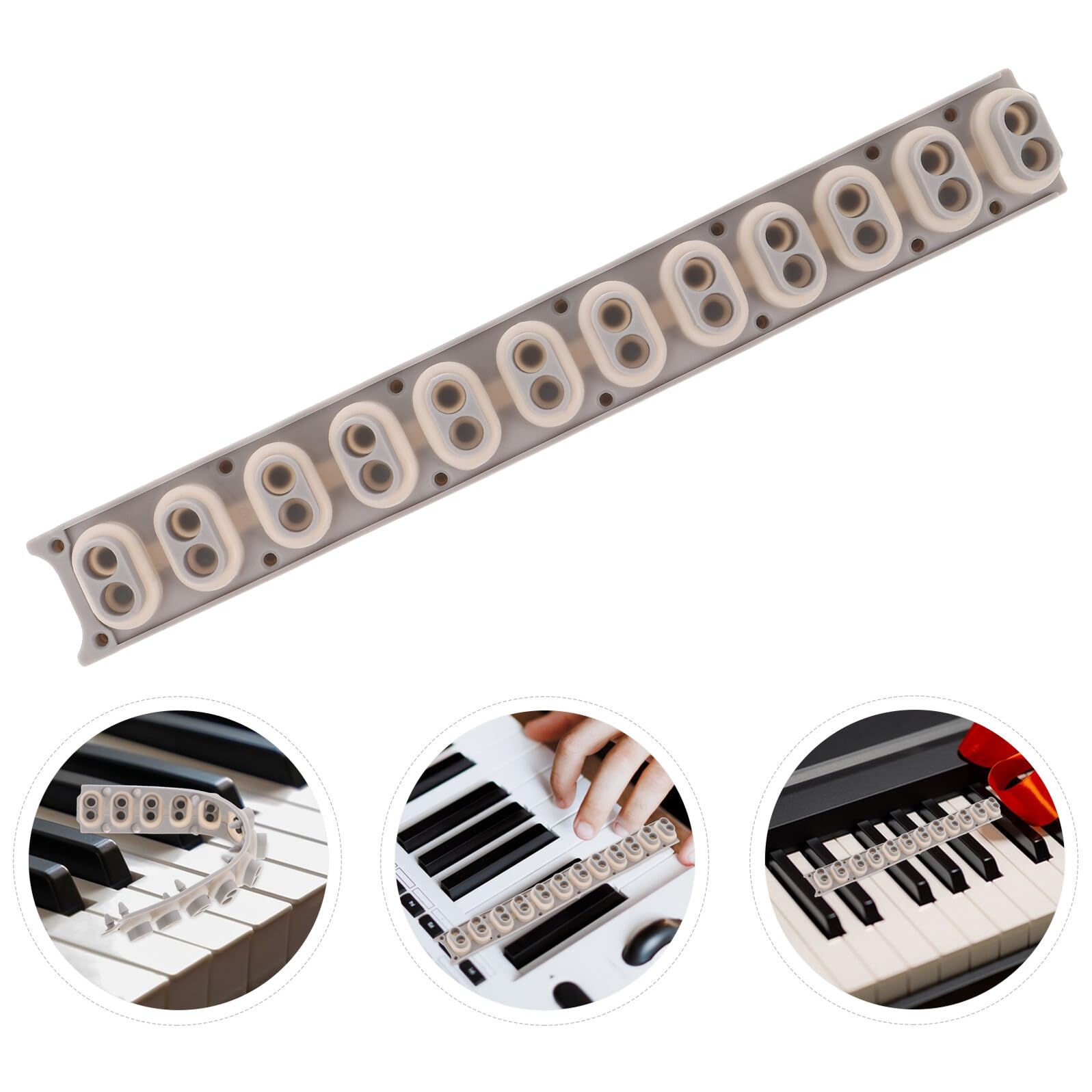 Yardwe Tastiera Elettronica Contatti Strisce in Silicone Tasti Contatto Foglio Ricambio di Riparazione per Pianoforte Digitale