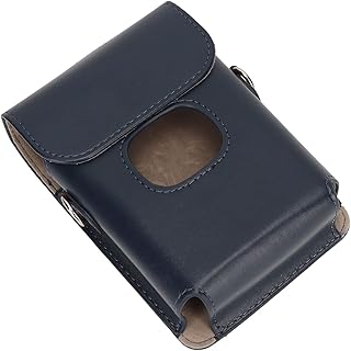 Capa de Câmera Instantânea Capa de Câmera Instantânea PU Capa Protetora de Câmera Instantânea Portátil Com Alça de Ombro Cor Pura Bolsa de Câmera de Couro PU para Instax Mini Link (Azul)