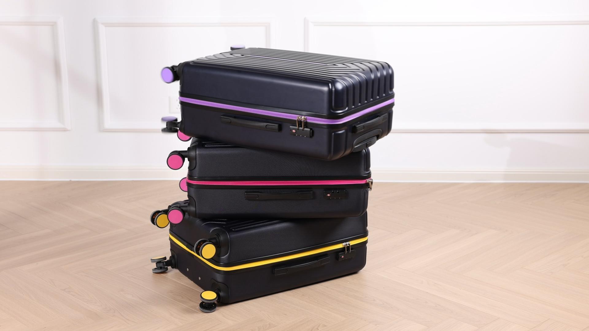 Amazon.com | SunnyTour Luggage Sets 3 Piece Hardside Suitcase with