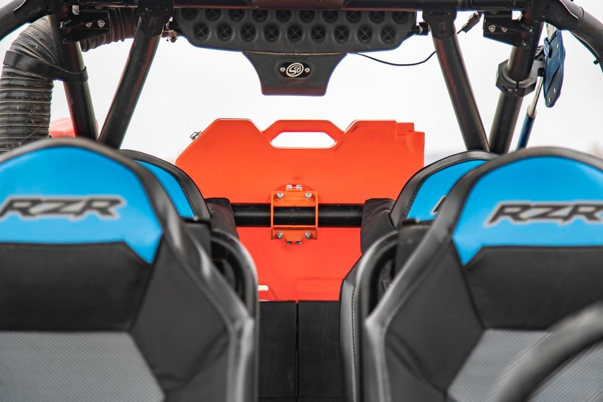 Razorback Offroad Roll Bar Mount for Your Rotopax & FuelPax 1.5-3.5 Gallon Jugs - Black Poweder Coated Finish (1-7/8 to 2 Inch)