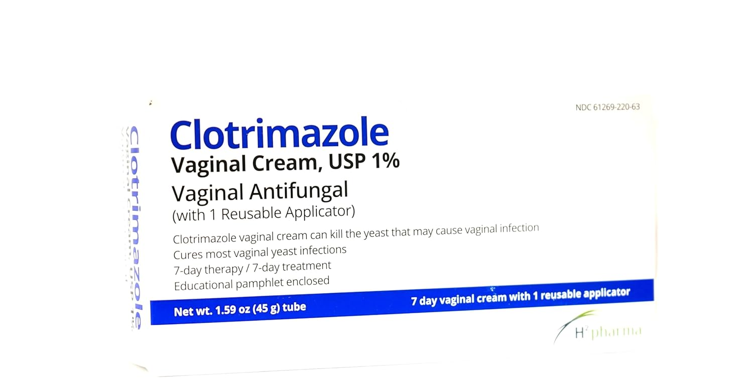 Creme Vaginal Clotrimazol, USP 1%, 45 g com 1 Aplicador Reutilizável - Tratamento Antifúngico de 7 Dias