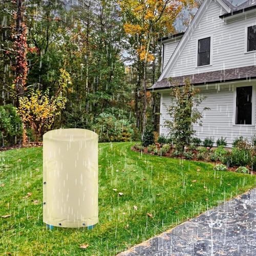 Weatherproof Insulated Well Pressure Tank Cover, Freeze Proof Outdoor Water Pump Protection,600D Heavy Duty Oxford Cloth Insulation Shield for Garden Backyard Lawn Patio Outside(16*34 inches)