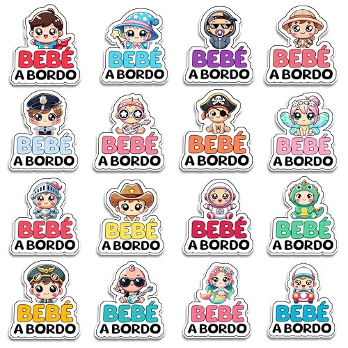 Miniatura 6 de Pegatina Bebé A Bordo Coche, Dinosaurio, 16 X 14 Cm, Resistente A Uv E Impermeable, Sticker Para Coche