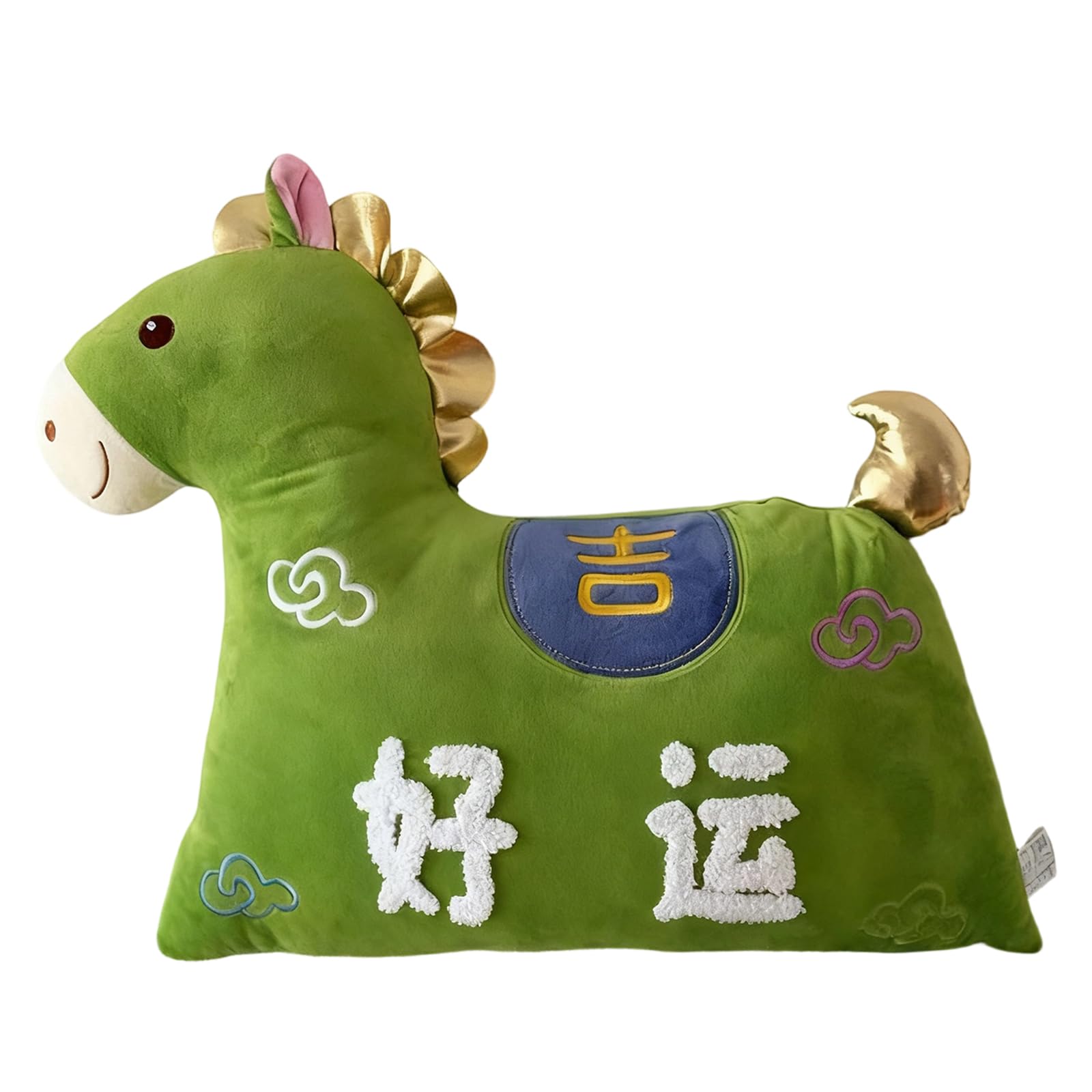 Buxuaaaa Chinese New Year Decorative Cushion with Soft PP Cotton Fill for Home Car Decoration Comfortable Lumbar Pillow