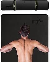 Gogokiwi Extra Wide Yoga Mat 72x36 Inch Non-Slip Thick Cushion for Men Women - Pilates Exercise Mat Alignment Lines