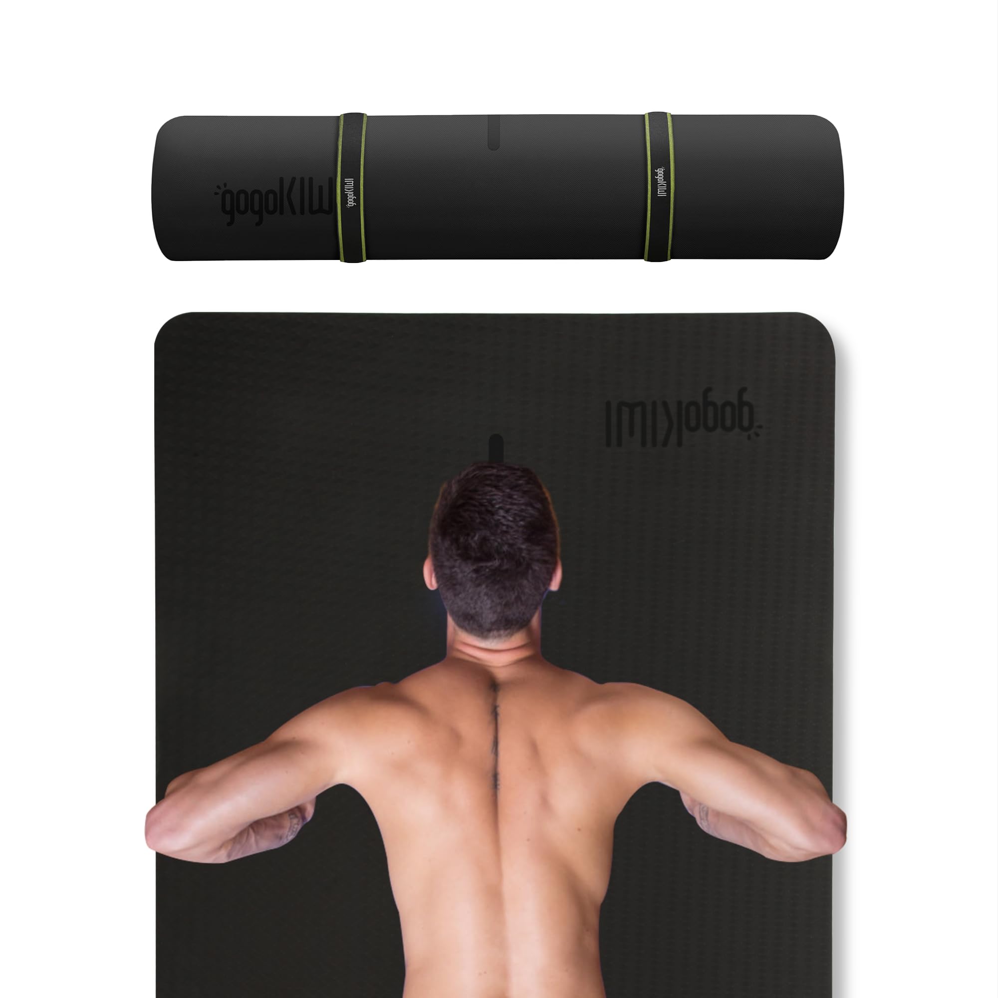 Gogokiwi Extra Wide Yoga Mat for Men Women (72"L x 36"W) Non Slip Fitness & Exercise Mat with Alignment Marks for Yoga, Pilates, Floor Workouts