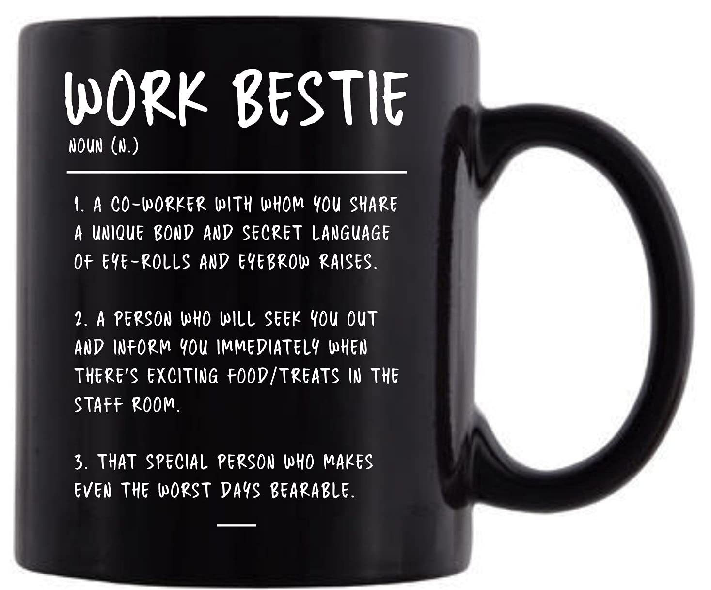 6TN Work Bestie Mug - Best Work Friend Gift - Black Mug