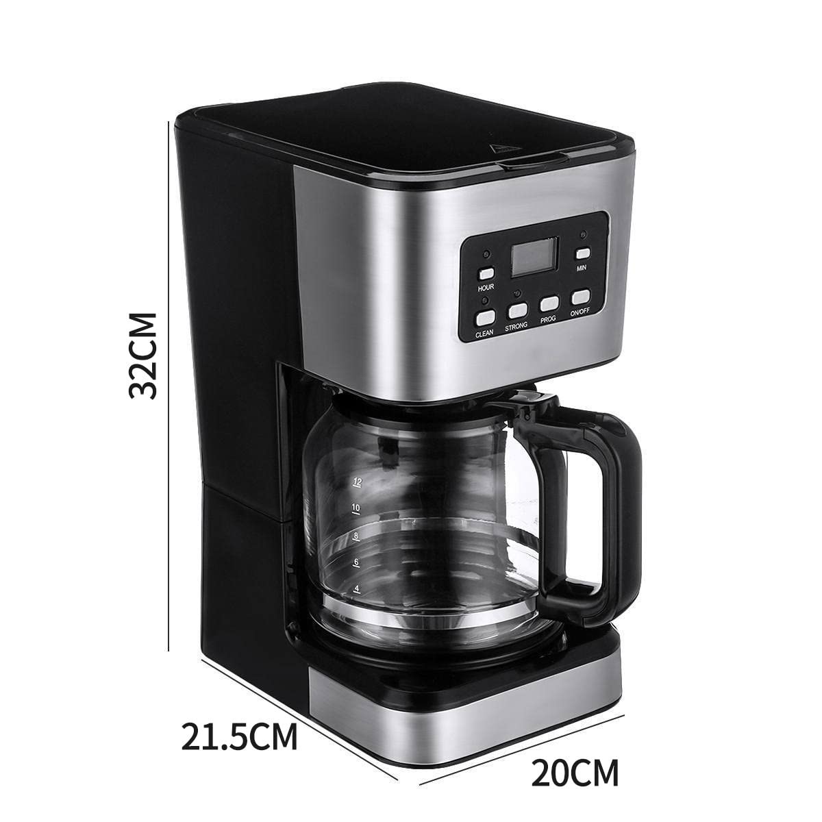 DieffematicKF Macchina caffè Caffettiera Espresso Automatica Caffettiera con Montalatte Cafetera Cappuccino Acqua Calda Vapore