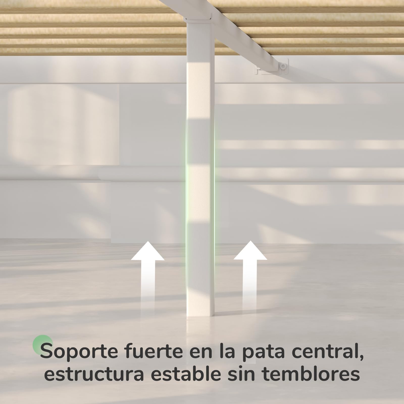 Novilla Somier 135x190 cm Láminas de Chopo Altura 30 cm Estructura de Cama Metal Blanco