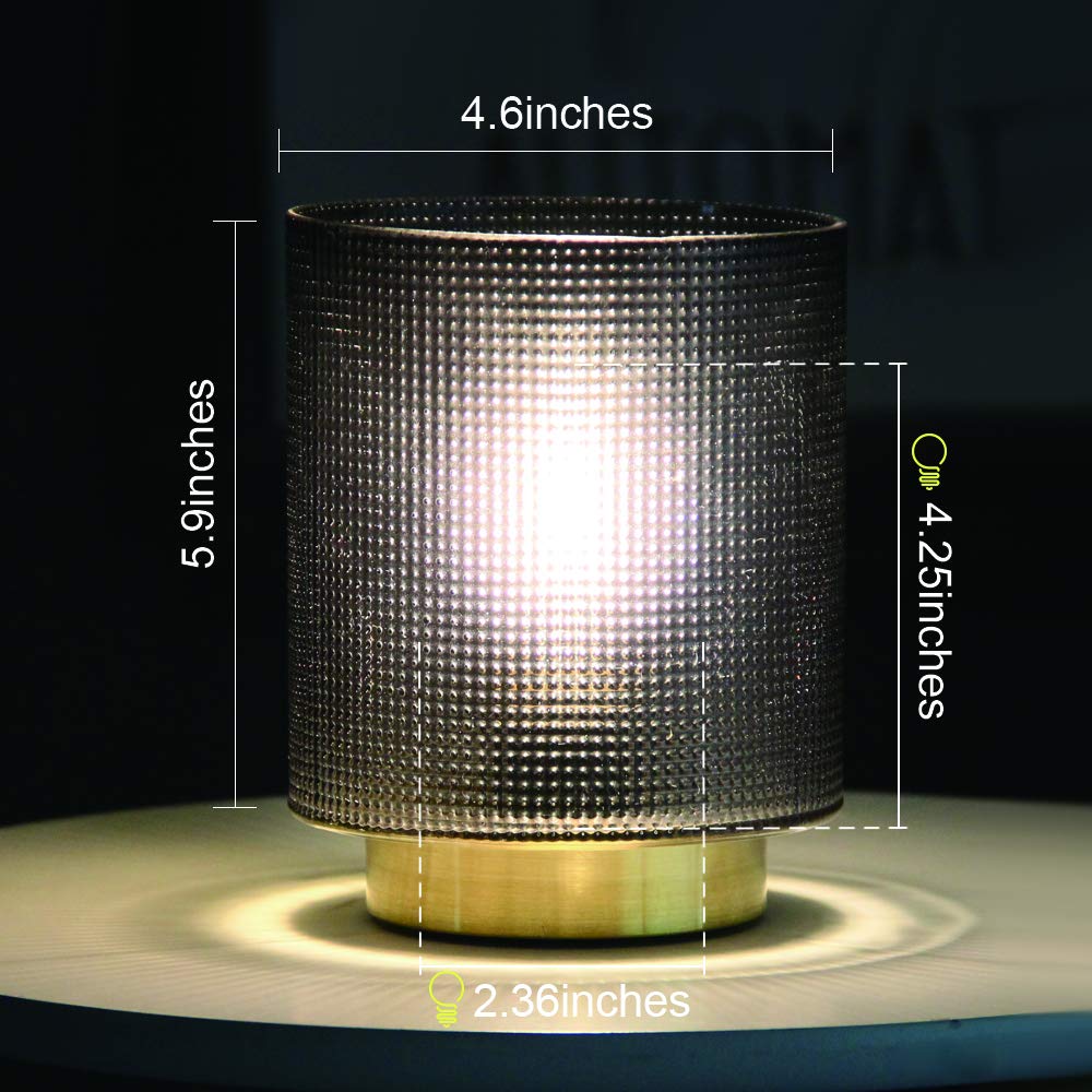 Battery Operated Table Lamps with Timer, 2Pack Decorative Cordless