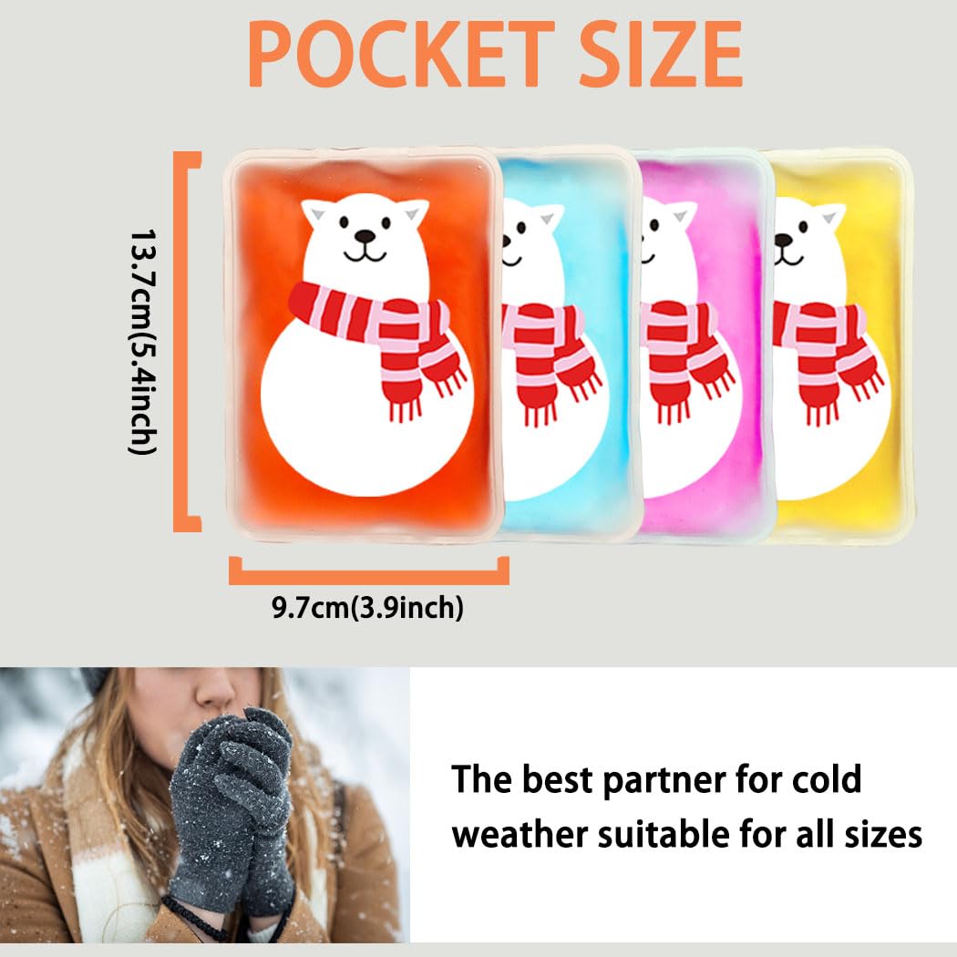 Reusable Snap Heat Pack, Hand Warmers Click, Hand Warmers Boil Click Heat Pocket Hand Warmer, Pouch Gel Hand Warmers for Hiking Skiing Winter Sports (Blue, Large)