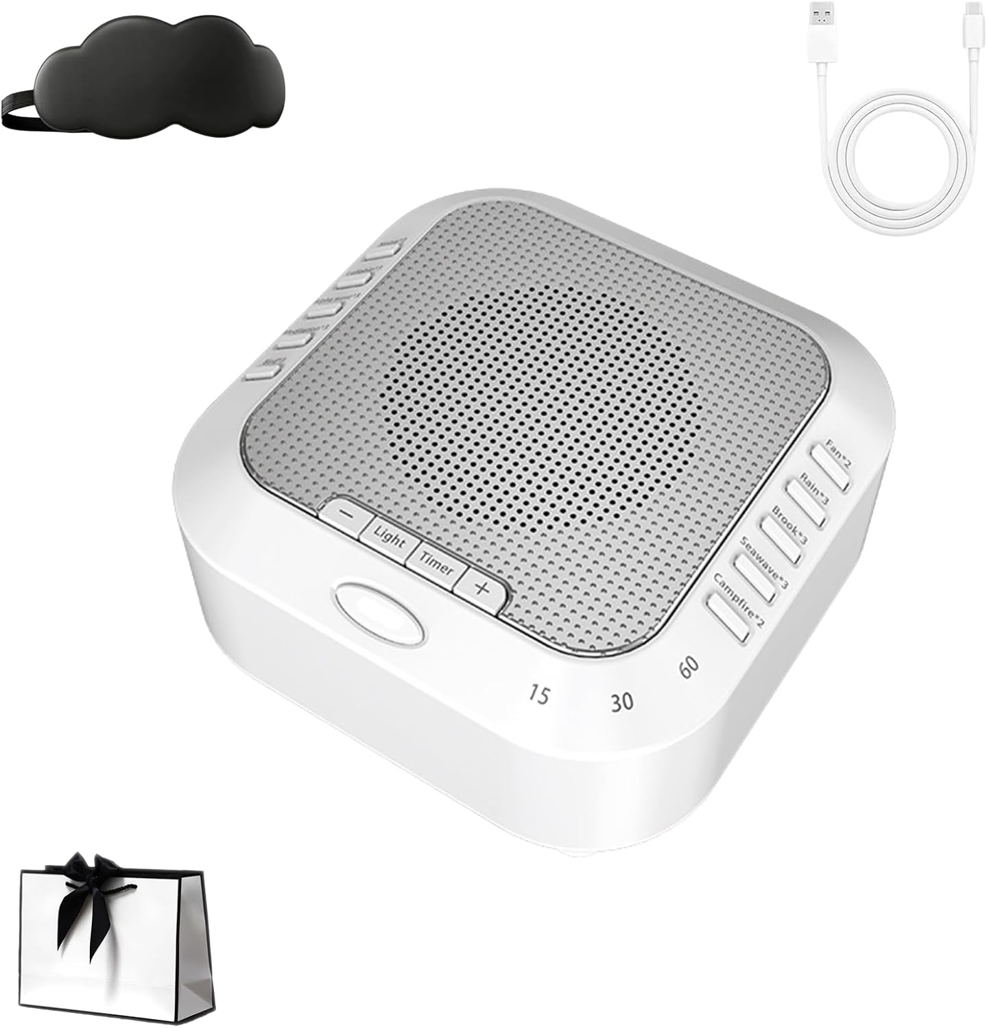 Ora Sound Machine Solfeggio Frequencies, 28 Soothing Sounds, White Noise Machine with 3 Timer Modes, Soft Night Light, Ultra Long Battery Life for Yoga, Meditation, Sleep, Relaxation, Travel