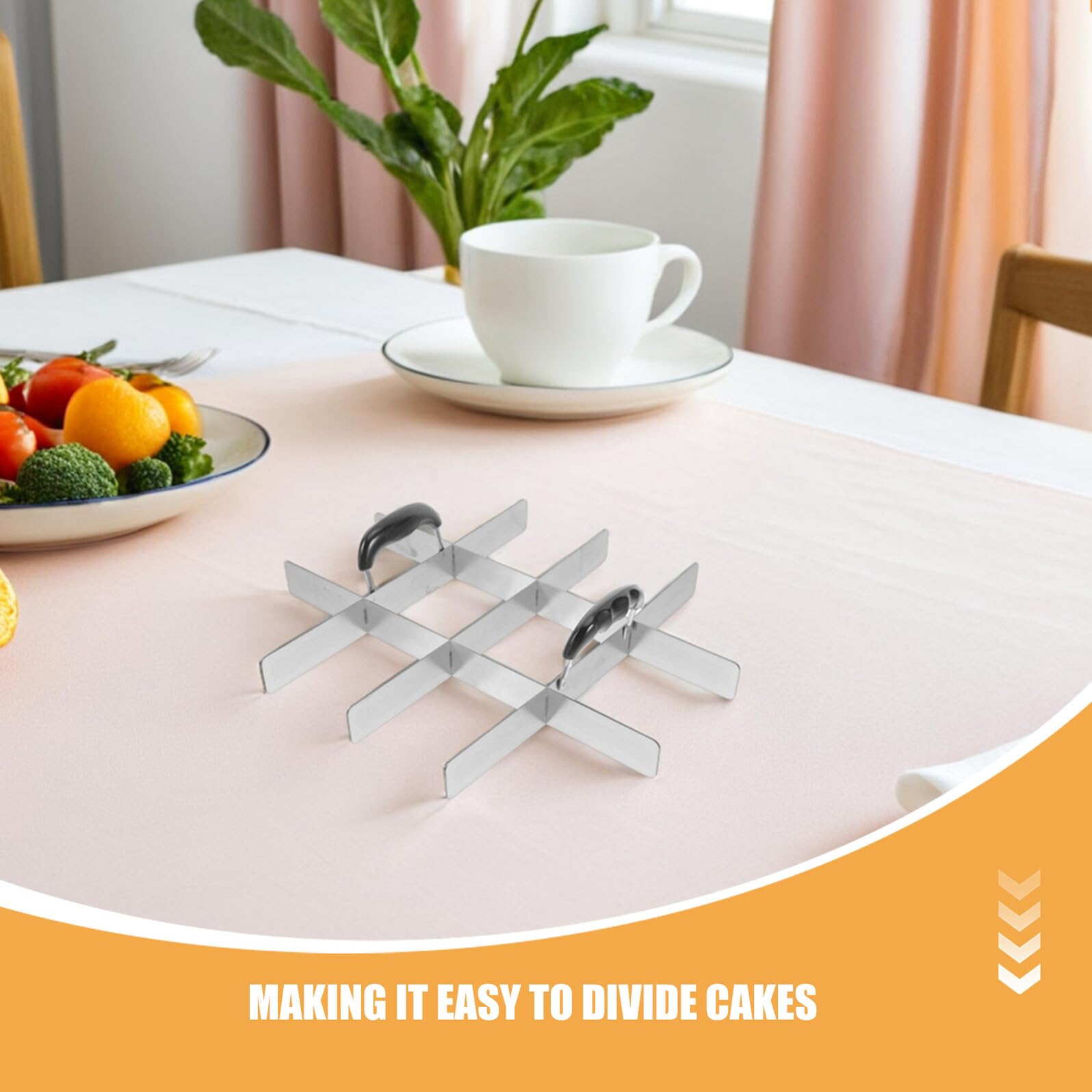 ULTECHNOVO 2pièces Séparateur à Gâteau Acier Inoxydable Diviseur à Gâteau Coupe-gâteau Outil De Pâtisserie Pour Découper Parts Support à Tarte Spatule De Transfert