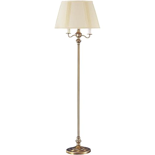 Cal Lighting BO-315-AB 150-Watt 6-Way Mechanism Floor Lamp, Antique Brass