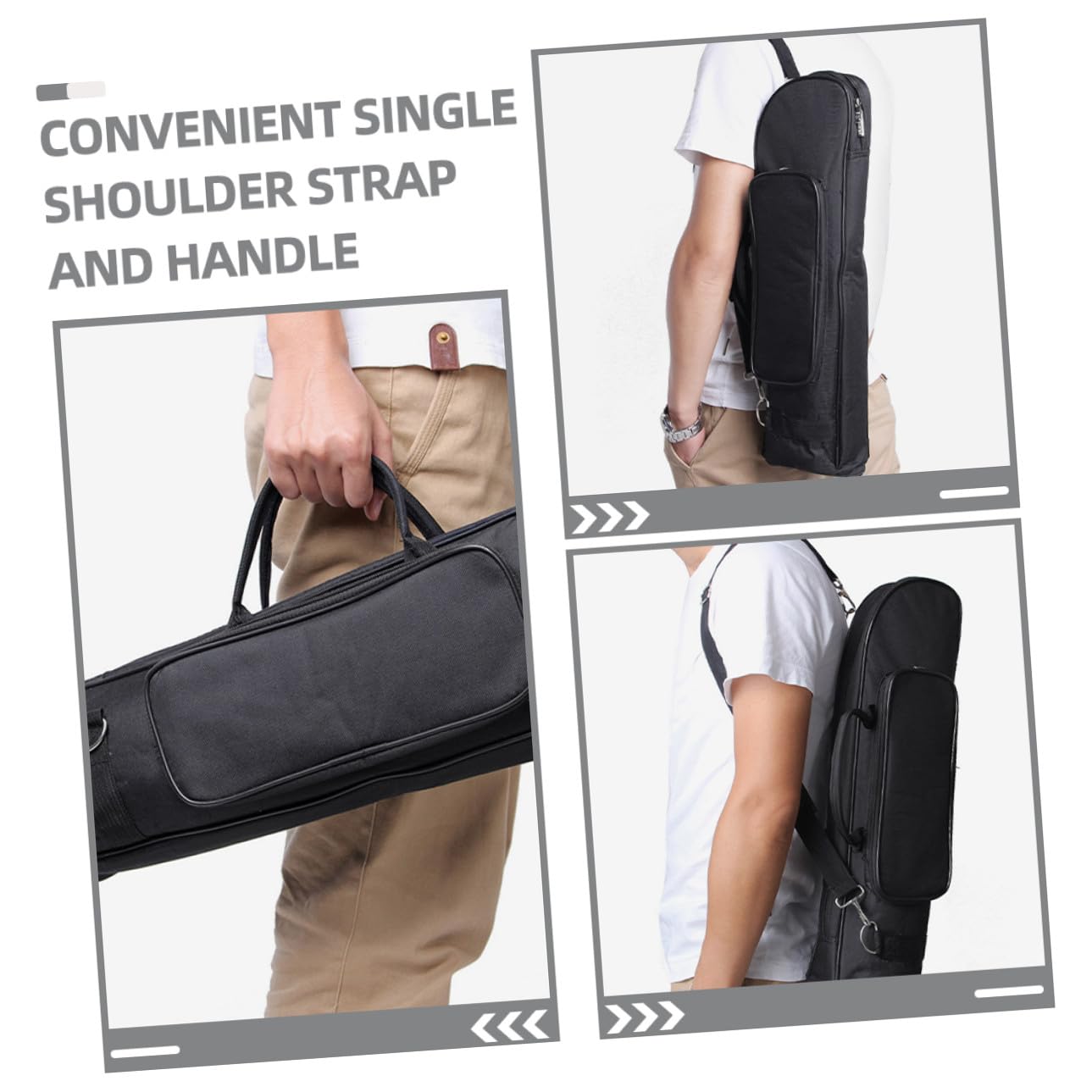 Bolsa Protección para Tela Oxford Trompeta de Compartimentos Separados Correa Hombro y Asas Cómodas para Almacenamiento Organizado del Instrumento