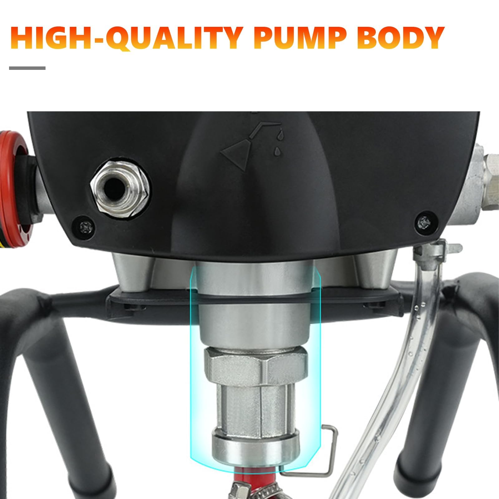 Pulverizador De Pintura Airless De Alta Presión 950W, Flujo 2,0L/Min, Pistola De Spray Eléctrica Ajustable con Varilla De Extensión De 40cm Y Manguera De 10m para Paredes, Muebles Y Proyectos DIY