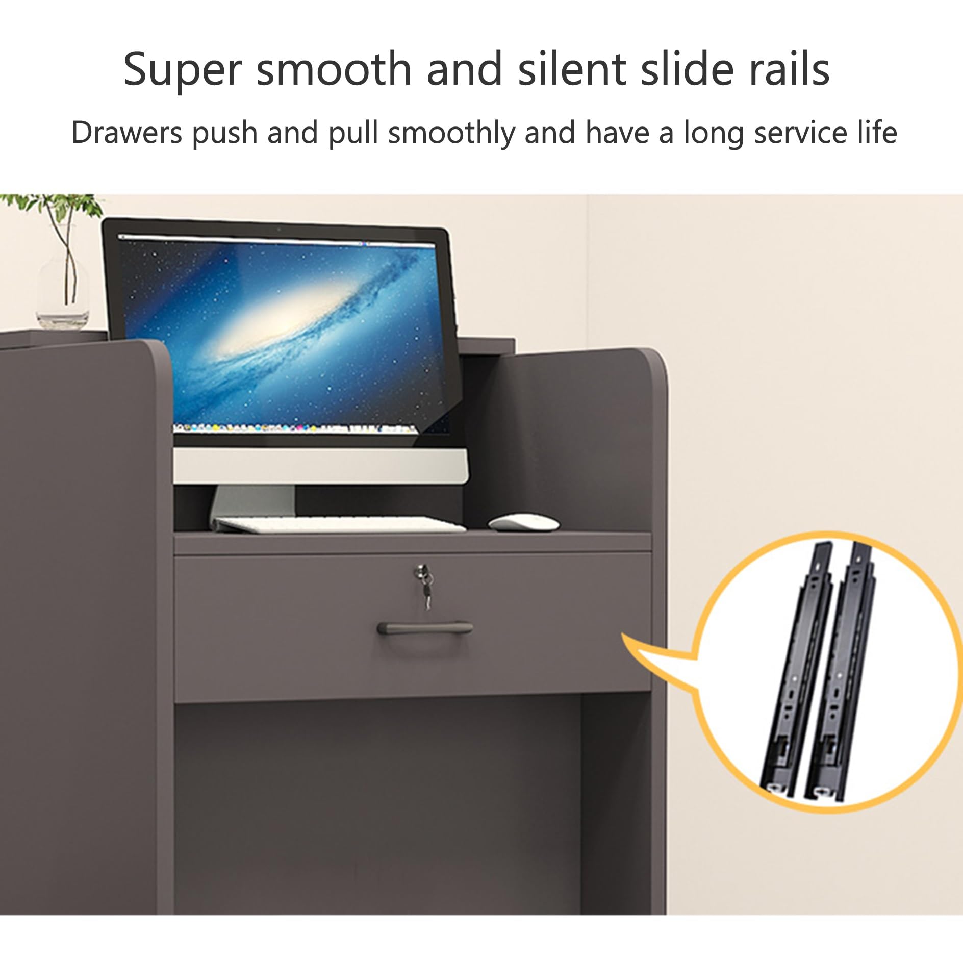 Amazon.co.jp: レジカウンター 受付台受付 フロント カウンター