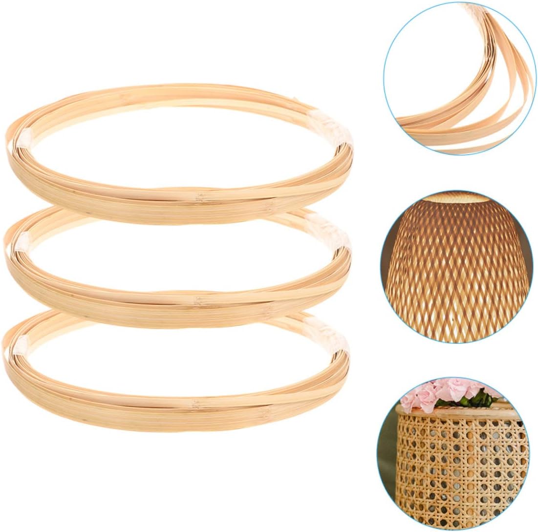 3Rolls Weaving Strips for DIY Crafts Durable Flat Webbing Material for Basket Making Flower Pots and Art Projects Total