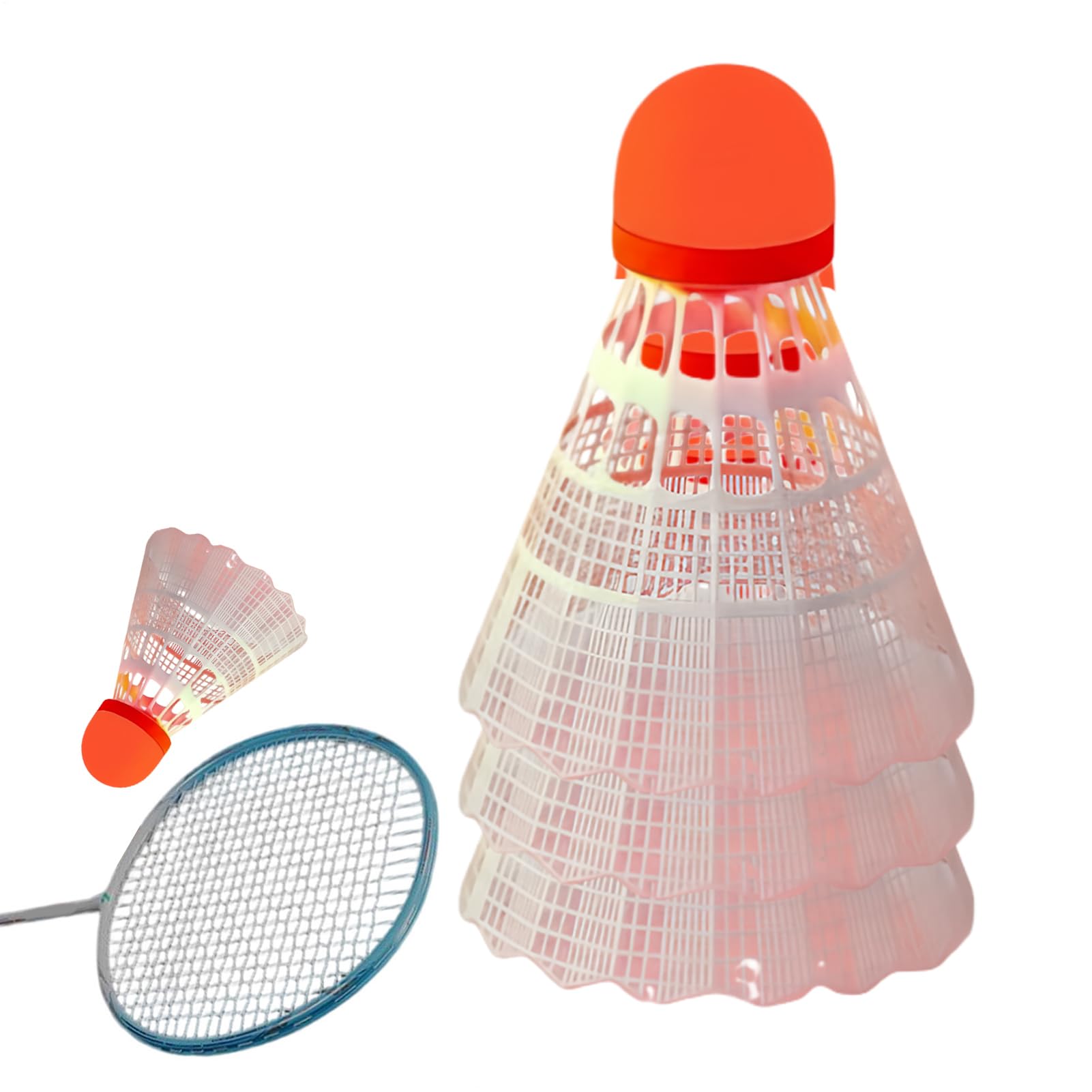 Volani da badminton – Set di tre volantini per allenamento notturno antivento, volantini per allenamento con luminosità luminosa, funzione di tracciamento migliorata, ideale per giocare in famiglia in