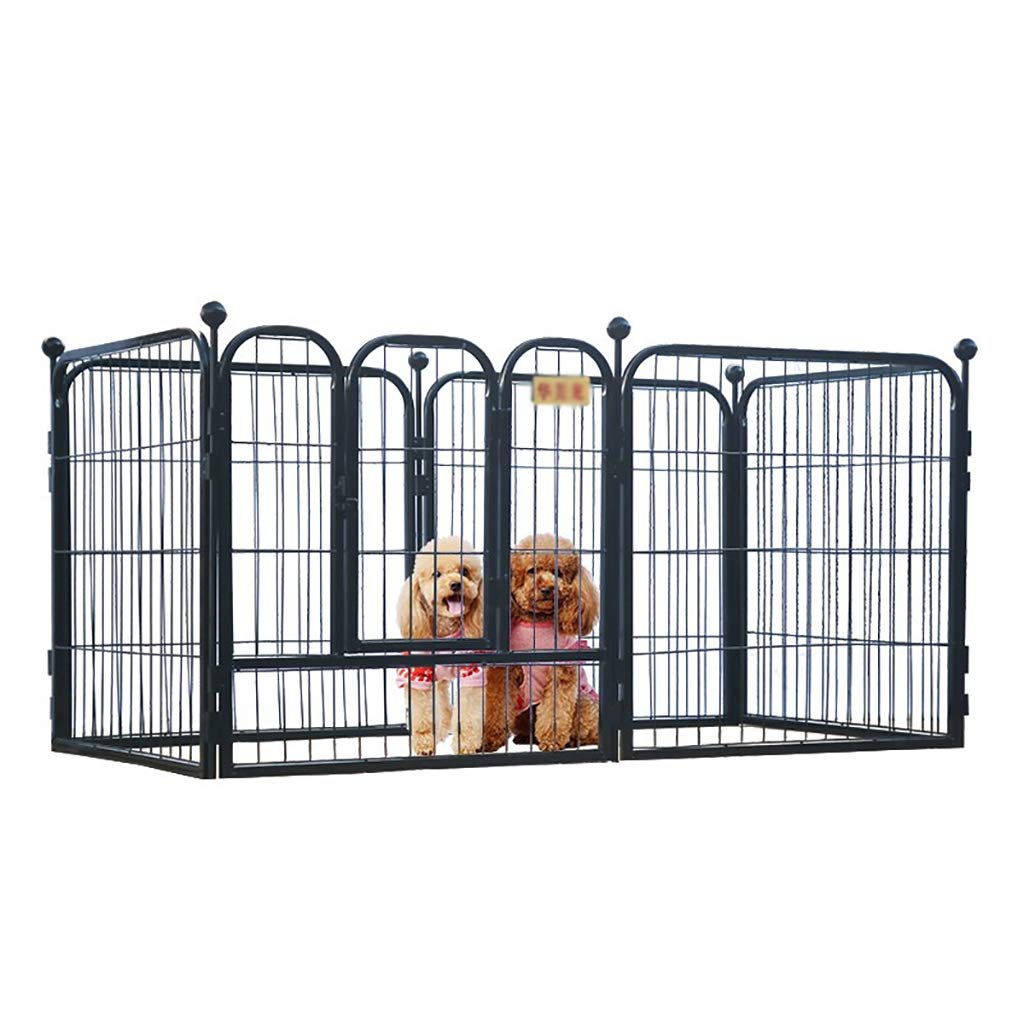 Parque para Mascotas Bolígrafo De Ejercicio Valla para Perros Jaula para Animales Jaula Patio De Viaje Camping Metal Portátil Plegable Interior Cajón Al Aire Libre para Perros con Puerta 6 Paneles