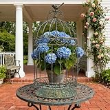 Rustic Farmhouse Metal Planter Holder Vintage Birdcage Distressed Deractive Plants Stand for Wedding Decor Party Centerpieces Garden Home Patio Outdoor Indoor Decor