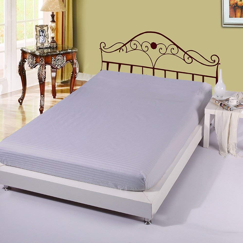 Amazon Com 棉質城堡400 織100 純天然棉質超柔軟長版床單僅限1 件床包 適合高度達6 公分的床墊 居家與廚房