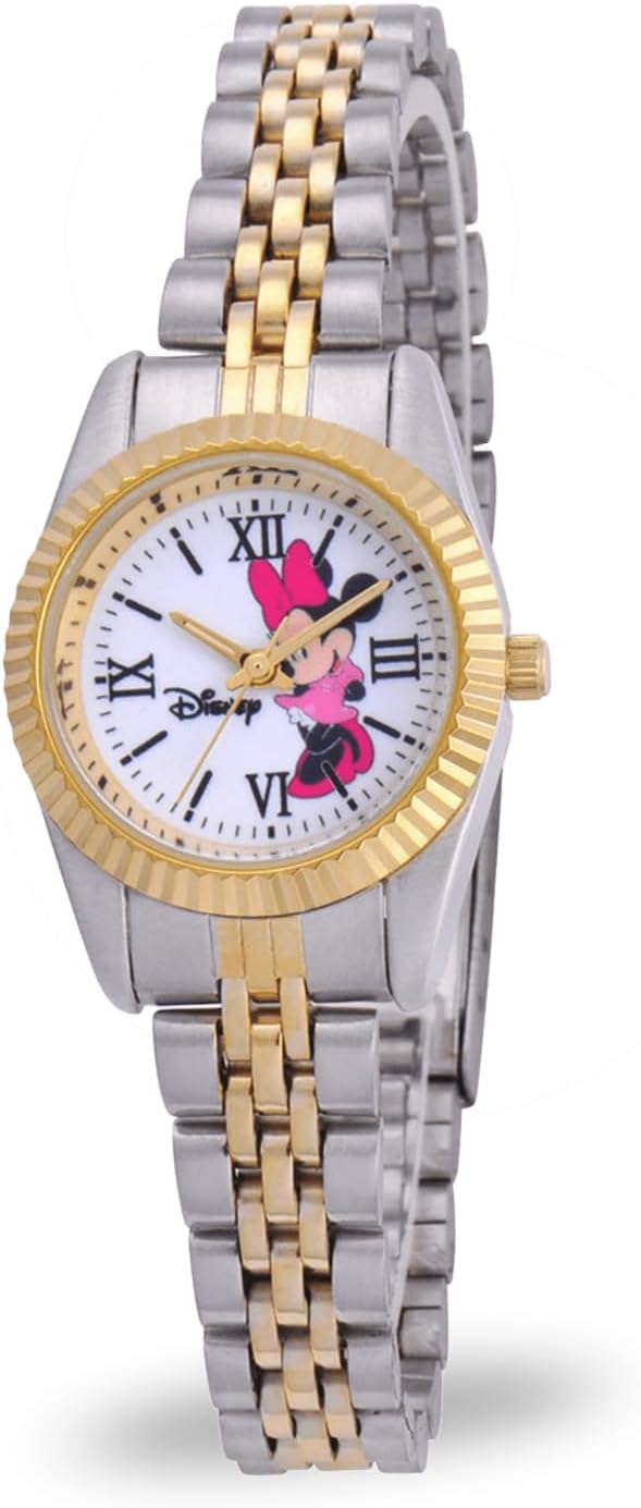 Minnie Mouse Watch for Women, Stylish Minnie Mouse Watches for Women, Elegant 's Watch, Perfect Watches, Classic, Silver Stainless Steel Strap