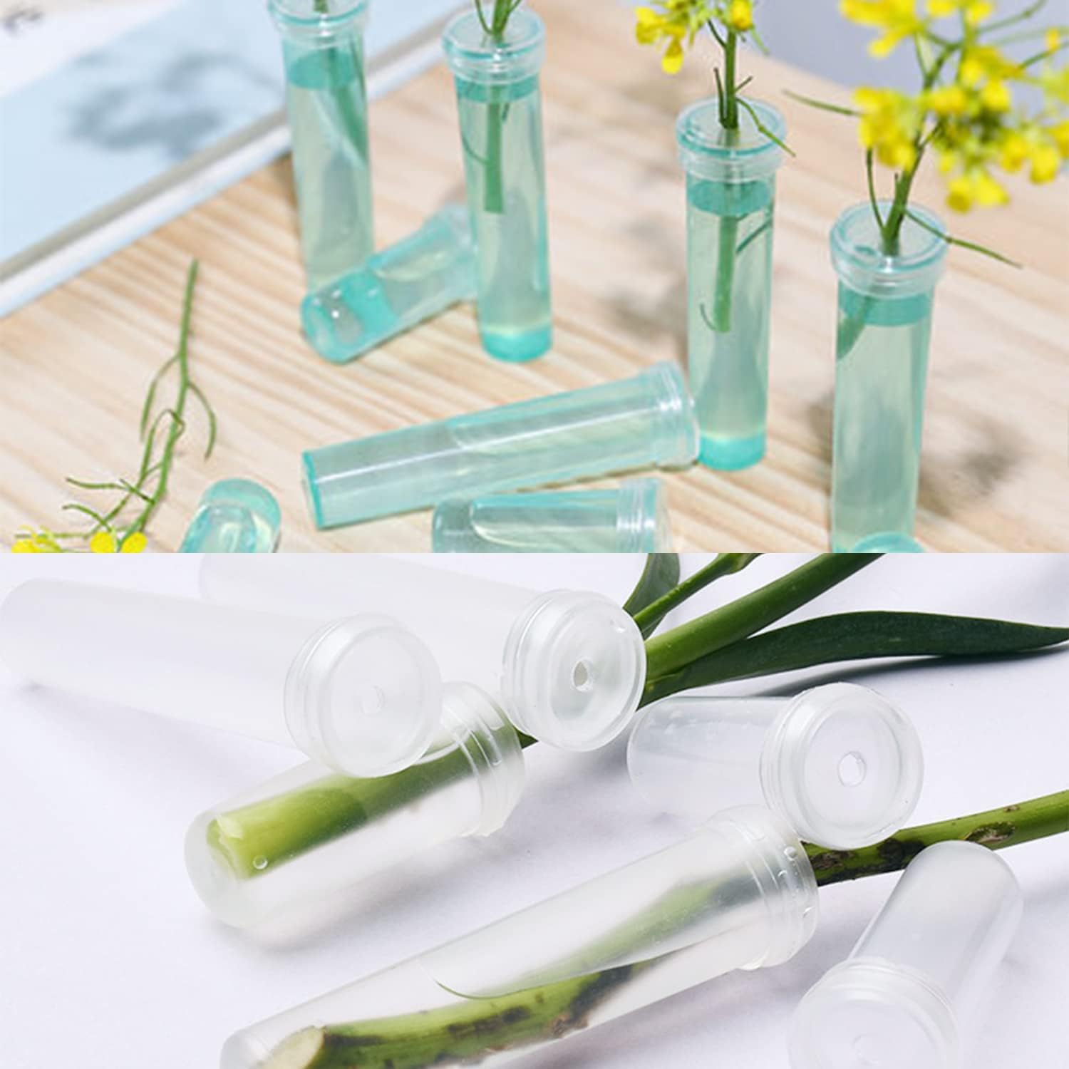50pcs Flower Water Tubes 2.8inch Plastic Floral Water Tubes
