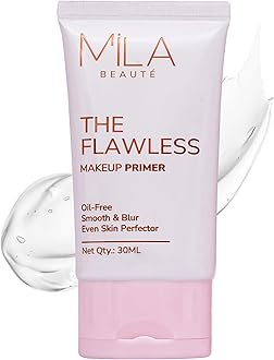 Mila Beauté Flawless Makeup Primer for Face | Oil Free Formula Enriched With Vitamin A & E | Satin Smooth Matte Finish Instantly Blurs Pores | Suitable for All Skin Types – 30ml