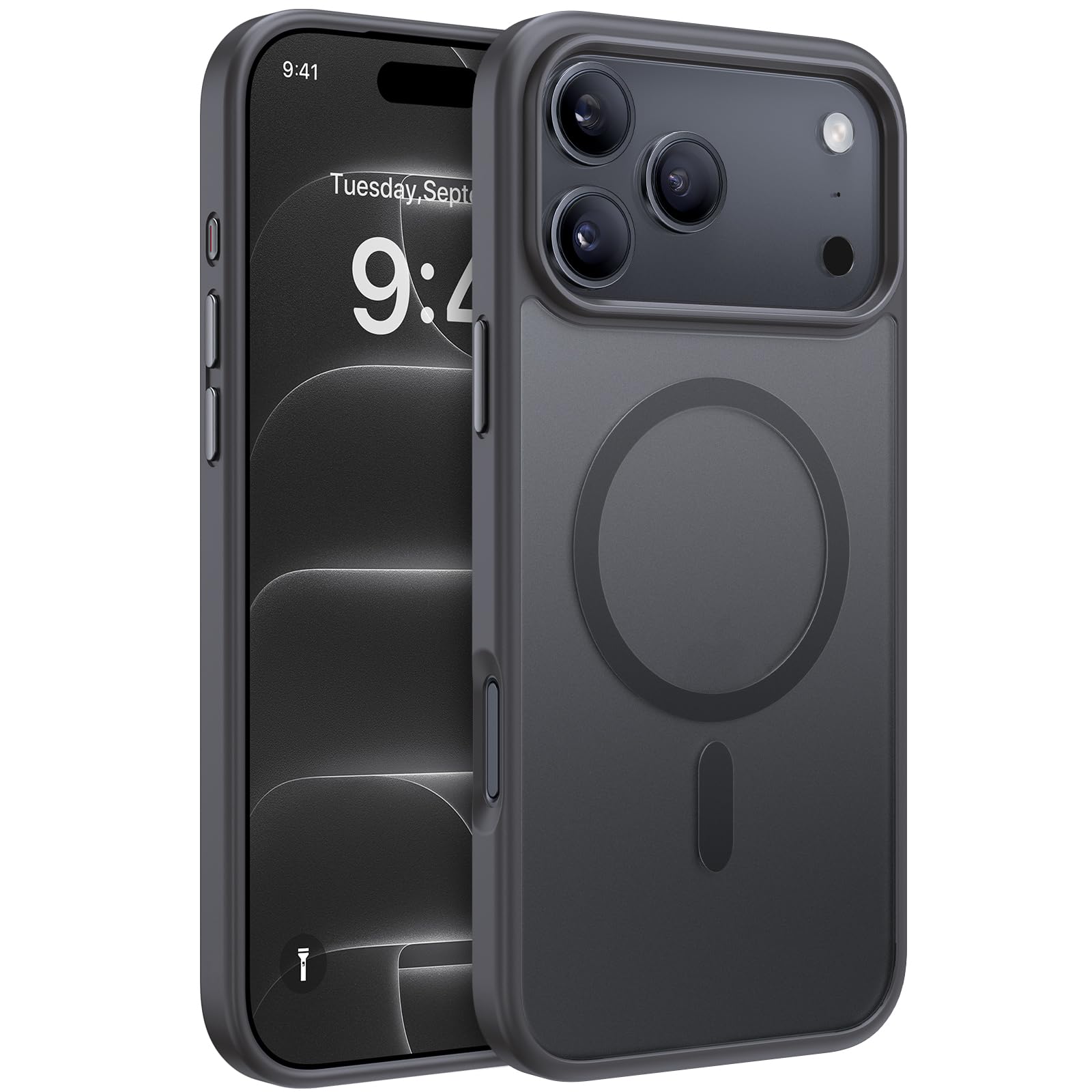 Miracase Magnetic for iPhone 18 Pro Case 6.3", Translucent Matte, Deep Gray